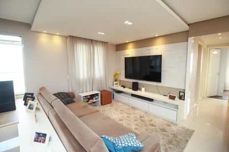 Sala de apartamento à venda com 3 quartos, 115m² em Vila Valparaíso, Santo André