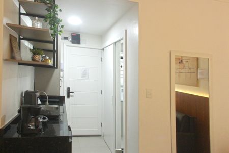 Cozinha de kitnet/studio para alugar com 1 quarto, 25m² em José Menino, Santos