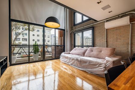 Sala/Cozinha de apartamento à venda com 1 quarto, 75m² em Cerqueira César, São Paulo
