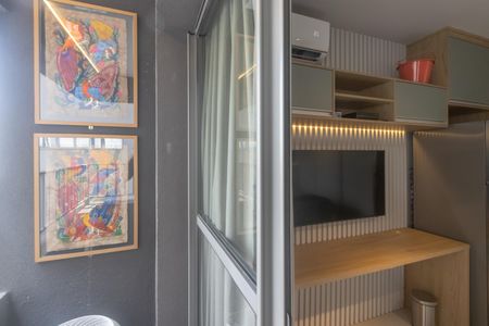 Studio para alugar com 26m², 1 quarto e sem vagaVaranda