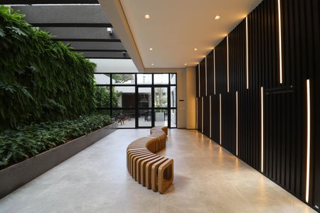 Studio à venda com 28m², 1 quarto e sem vagaHall social