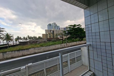 Varanda da sala de apartamento para alugar com 1 quarto, 56m² em Vila Caiçara, Praia Grande