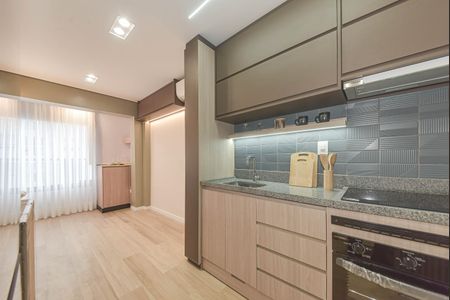 Cozinha de apartamento para alugar com 1 quarto, 29m² em Vila Cordeiro, São Paulo
