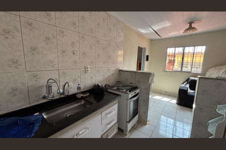 Cozinha - Sala de casa para alugar com 1 quarto, 40m² em Vila Guiomar, Santo André