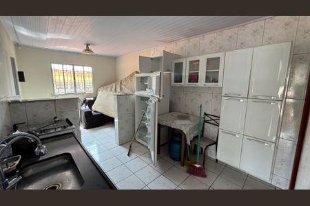Cozinha - Sala de casa para alugar com 1 quarto, 40m² em Vila Guiomar, Santo André