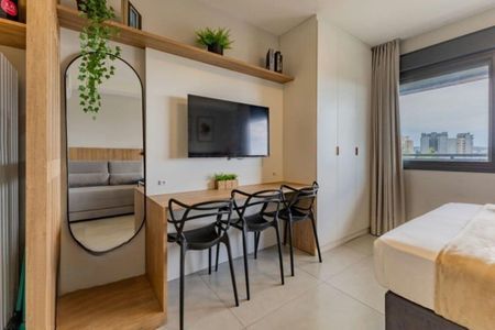 Cozinha de kitnet/studio para alugar com 1 quarto, 27m² em Boa Vista, Porto Alegre