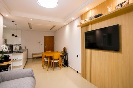 Sala de apartamento à venda com 3 quartos, 90m² em Vila Valparaíso, Santo André
