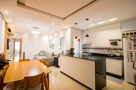 Sala de apartamento à venda com 3 quartos, 90m² em Vila Valparaíso, Santo André