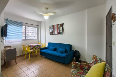 Sala de apartamento para alugar com 1 quarto, 50m² em Guilhermina, Praia Grande