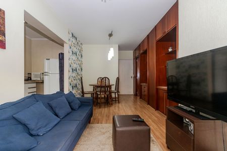 Sala de apartamento para alugar com 1 quarto, 49m² em Brooklin, São Paulo