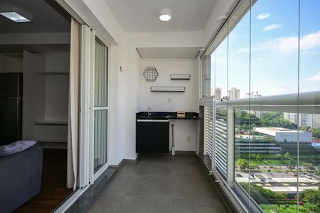 Studio à venda com 39m², 1 quarto e 1 vagaVaranda