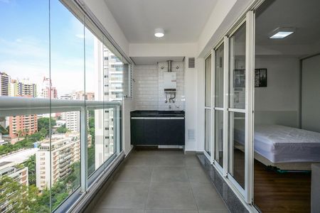Studio à venda com 39m², 1 quarto e 1 vagaVaranda