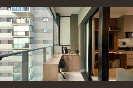 Studio para alugar com 33m², 1 quarto e 1 vaga Studio para alugar com 33m², 1 quarto e 1 vagaVaranda