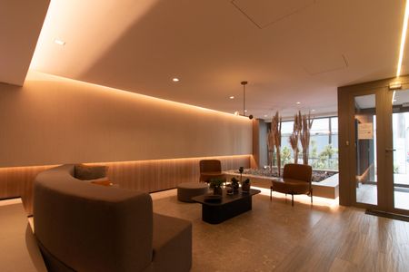 Studio para alugar com 32m², 1 quarto e sem vaga Studio para alugar com 32m², 1 quarto e sem vagaHall social