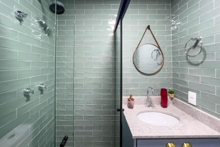 Studio para alugar com 28m², 1 quarto e sem vaga Studio para alugar com 28m², 1 quarto e sem vagaBanheiro