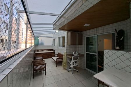 Varanda da sala de apartamento para alugar com 2 quartos, 115m² em Guilhermina, Praia Grande