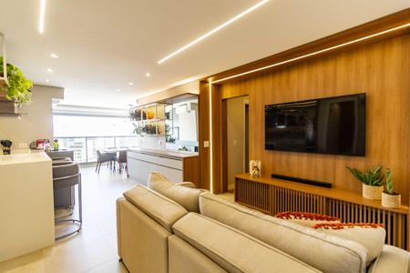 Sala de Estar de apartamento à venda com 3 quartos, 110m² em Jardim das Acacias, São Paulo