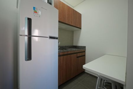 Cozinha de kitnet/studio para alugar com 1 quarto, 18m² em Vila Mariana, São Paulo