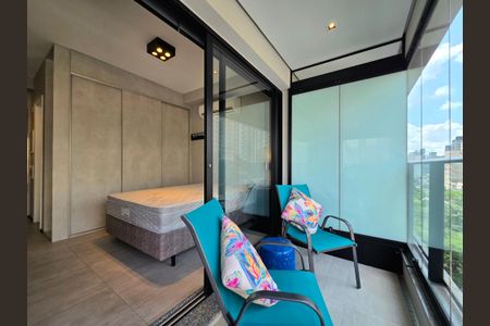 Studio para alugar com 40m², 1 quarto e 1 vaga Studio para alugar com 40m², 1 quarto e 1 vagaVaranda