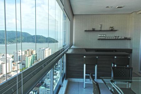 Varanda da Sala de apartamento para alugar com 1 quarto, 106m² em Aparecida, Santos