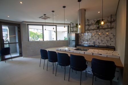 Studio para alugar com 25m², 1 quarto e sem vaga Studio para alugar com 25m², 1 quarto e sem vagaÁrea comum - Salão Gourmet