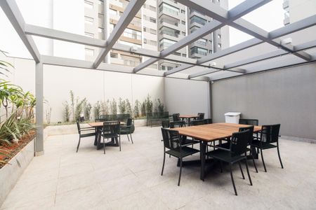 Studio para alugar com 27m², 1 quarto e sem vaga Studio para alugar com 27m², 1 quarto e sem vagaÁrea Comum - Churrasqueira