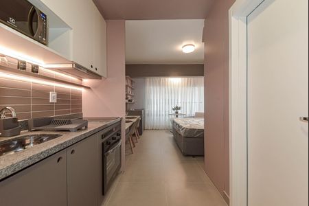 Cozinha de kitnet/studio à venda com 1 quarto, 22m² em Vila Cordeiro, São Paulo