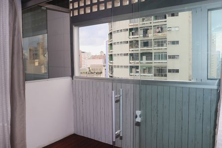 Studio à venda com 43m², 1 quarto e sem vagaVaranda