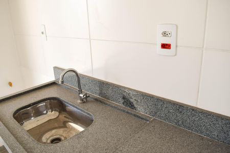 Cozinha de apartamento à venda com 2 quartos, 55m² em Chácara Seis de Outubro, São Paulo