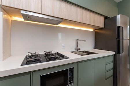 Apartamento para alugar com 34m², 2 quartos e sem vaga Apartamento para alugar com 34m², 2 quartos e sem vagaCozinha Americana