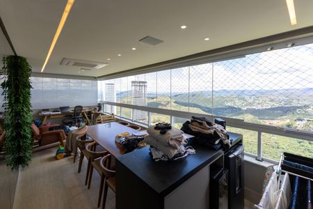 Varanda da Sala de apartamento para alugar com 3 quartos, 112m² em Vila da Serra, Belo Horizonte