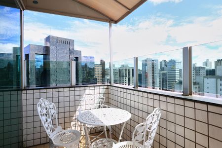 Varanda de apartamento à venda com 2 quartos, 94m² em Carmo, Belo Horizonte