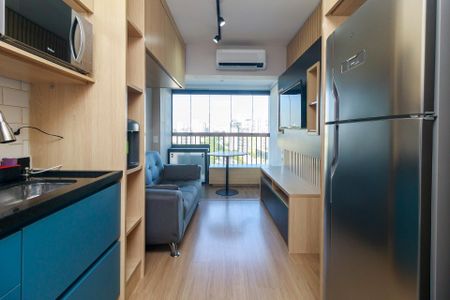 Sala de apartamento para alugar com 1 quarto, 28m² em Brooklin, São Paulo