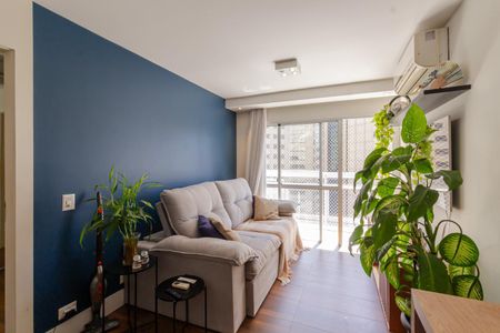Sala de apartamento à venda com 1 quarto, 48m² em Indianópolis, São Paulo