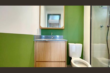 Studio para alugar com 25m², 1 quarto e sem vaga Studio para alugar com 25m², 1 quarto e sem vagaBanheiro