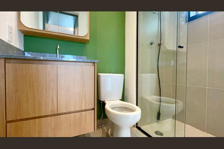 Studio para alugar com 25m², 1 quarto e sem vaga Studio para alugar com 25m², 1 quarto e sem vagaBanheiro