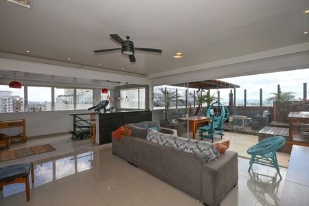 Sala da Cobertura de apartamento para alugar com 3 quartos, 206m² em Vila Sonia, São Paulo