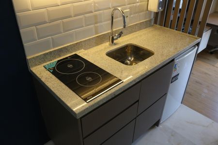 Studio à venda com 22m², 1 quarto e sem vagaCozinha