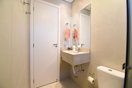 Casa de condomínio para alugar com 90m², 3 quartos e 2 vagasBanheiro da Suíte