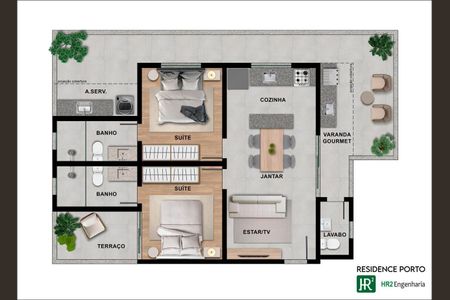 Apartamento à venda com 2 quartos, 140m² em Ouro Preto, Belo Horizonte