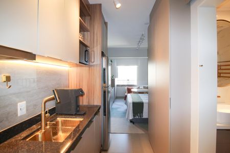 Studio para alugar com 25m², 1 quarto e sem vaga Studio para alugar com 25m², 1 quarto e sem vagaCozinha
