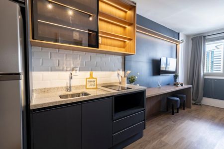 Studio à venda com 28m², 1 quarto e sem vagaCozinha