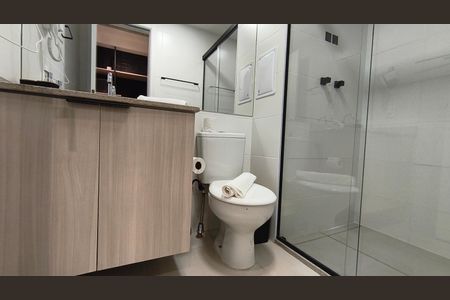 Studio para alugar com 25m², 1 quarto e sem vaga Studio para alugar com 25m², 1 quarto e sem vagaBanheiro