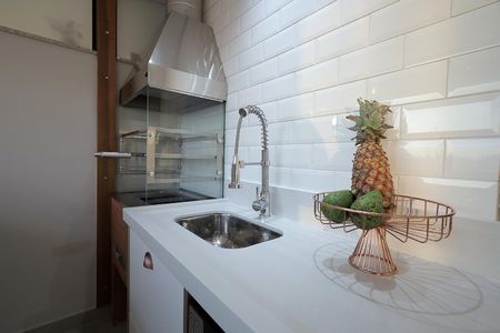 Apartamento à venda com 90m², 2 quartos e 1 vagaÁrea de Churrasco e Cozinha