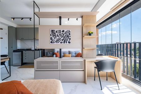 Studio para alugar com 27m², 1 quarto e sem vaga Studio para alugar com 27m², 1 quarto e sem vagaStudio