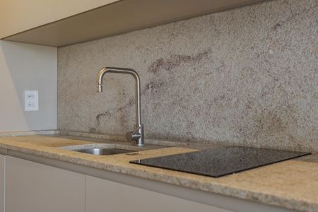 Cozinha de kitnet/studio para alugar com 1 quarto, 25m² em Rio Branco, Porto Alegre