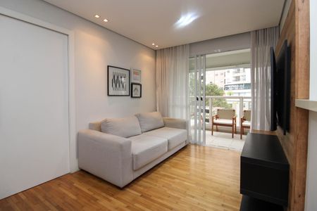 Sala  de apartamento à venda com 1 quarto, 49m² em Vila Andrade, São Paulo