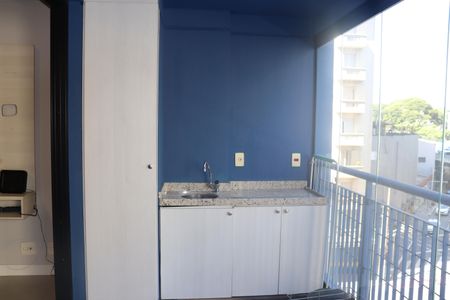 Studio à venda com 50m², 1 quarto e 1 vagaVaranda