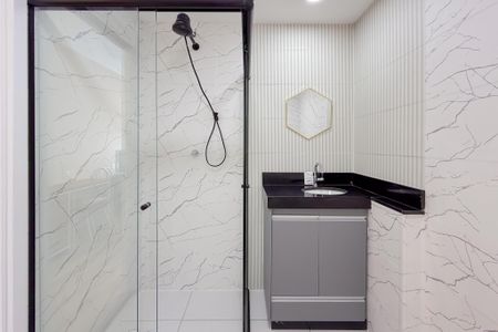 Studio para alugar com 31m², 1 quarto e sem vaga Studio para alugar com 31m², 1 quarto e sem vagaBanheiro