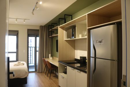 Cozinha de kitnet/studio à venda com 1 quarto, 21m² em Perdizes, São Paulo